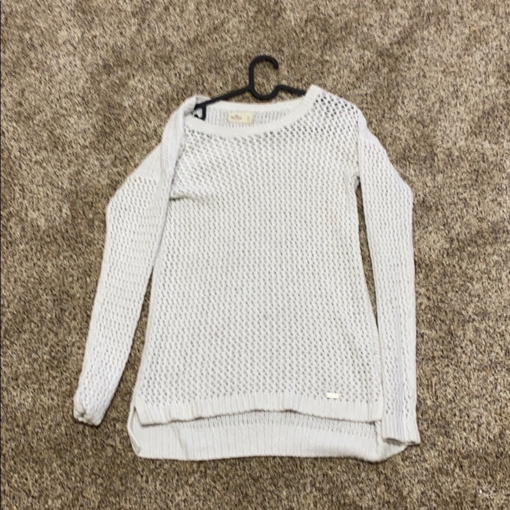 Hollister white knit sweater